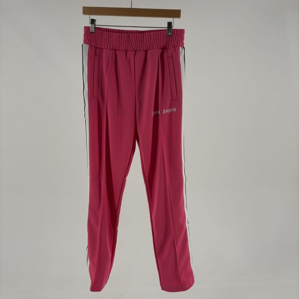Palm Angels Sweatpants Pink and White stripes